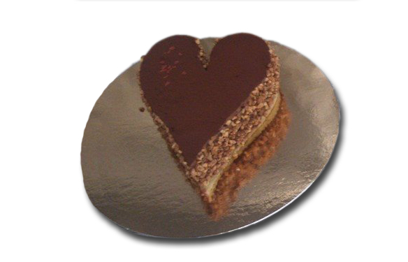 Coeur de la St Valentin au chocolat